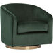Hazel Gold / Deep Green Sky Swivel Lounge Chair, Swivel